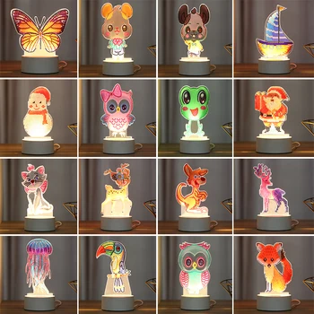 

New Arrivals 5D DIY Diamond Painting LED Night Lamp Diamond Embroidery Animals Rhinestones Mosaic Decorate Desk Light Handmade