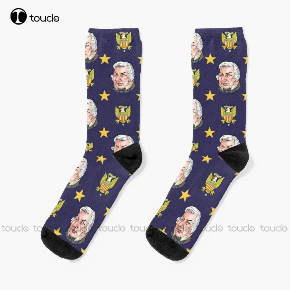 

President Millard Fillmore Socks Mens White Socks Christmas New Year Gift 360° Digital Print Personalized Custom Hd High Quality