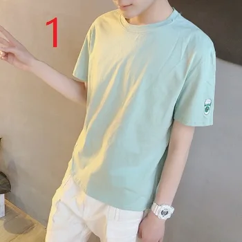 

Summer Harbor Men's Half Sleeve T-Shirt Student Small Fresh Top Half Short Sleeve T-Shirt Trend Men's New