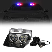 

S8 LED Car Flash Signal Emergency Lamp Car Accessories Fireman Police Beacon Warning Light 24W Windshield Strobe Signal Light