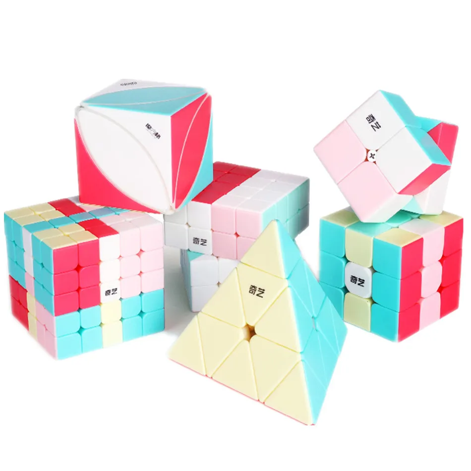 

Qiyi Neon Edition 2x2 3x3 Magic Cube 4x4 5x5 Speed Cube Maple Leaves lvy pyramid Education Toy for Children Cubo Magico Puzzle