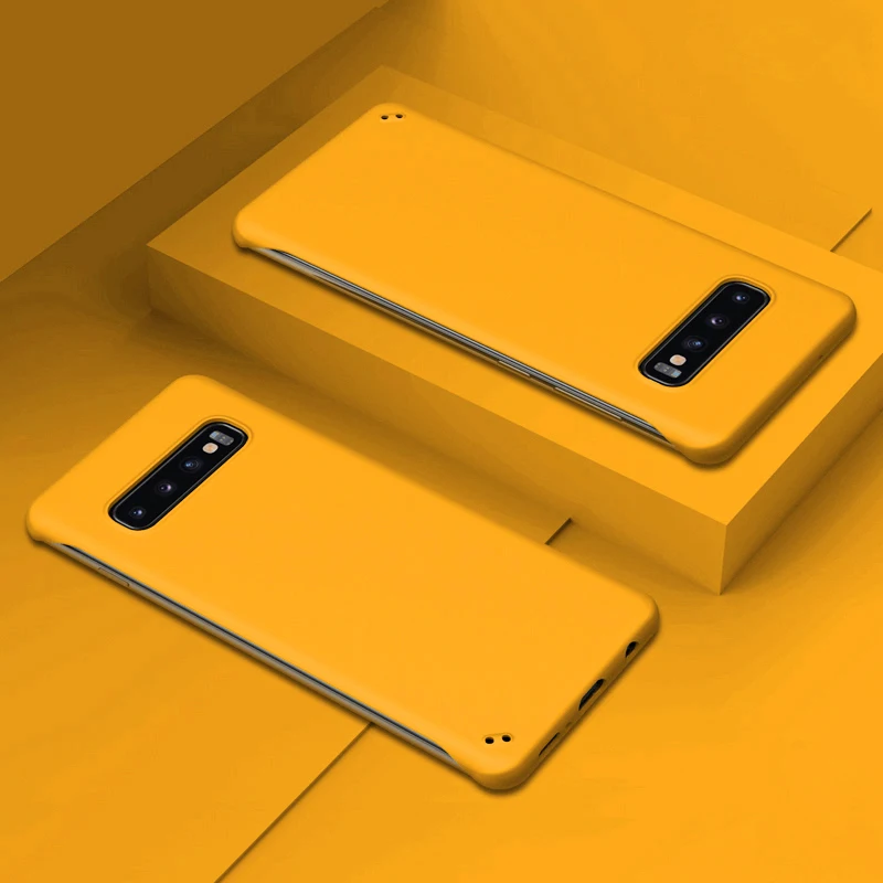 Тонкий жесткий Бескаркасный чехол из поликарбоната для Samsung Galaxy S10 Plus Note 20 Ultra 10 + A10