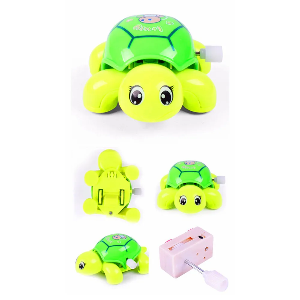 Cute Cartoon Animal Clockwork Tortoise Baby Turtles Toys Infant Crawling Wind Up Toy Educational Kids Classic Toy Random Color