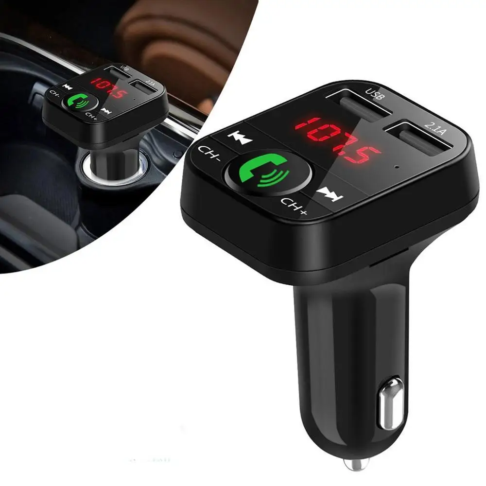 Автомобильное зарядное устройство 2 1 А USB Bluetooth беспроводной fm-передатчик mp3-плеер