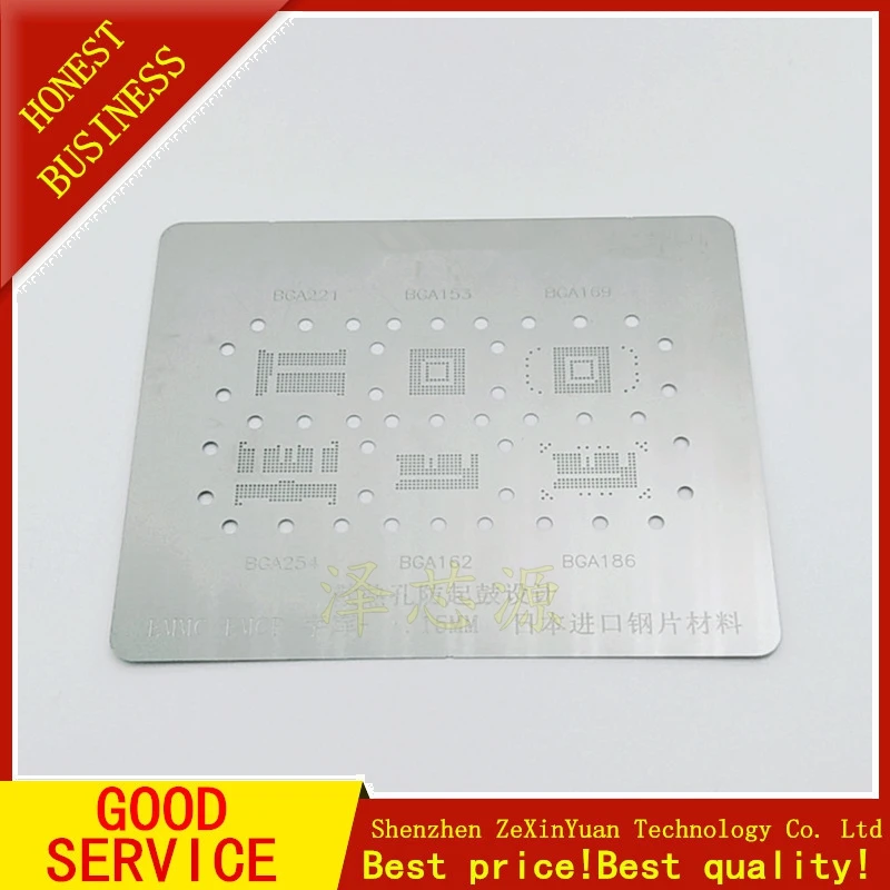 BGA221 BGA153 BGA169 BGA254 BGA162 BGA186 eMMC EMCP BGA трафаретов реболлинга IC штырьками BGA прямая шаблона Отопление