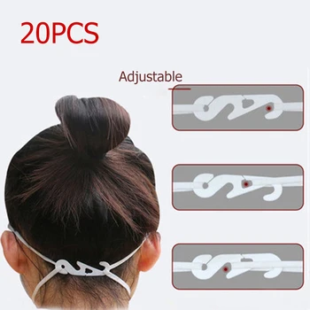 

20pcs Adjustable Ear Protectors Anti-slip Masks Straps Extended Buckle Ear Protector Ear Grips Hook Extension Protector Buckle