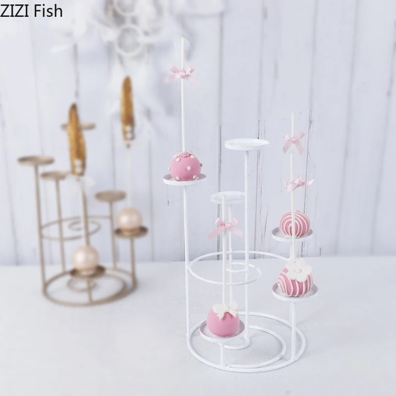 

Nordic Style Dessert Table Decoration Iron Donut Ice Cream Display Stand Bread Rack Wedding Party Decoration Cake Shop Display