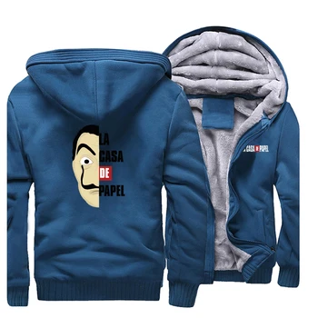 

Winter Hot Sale 2019 Hoodies La Casa De Papel Retro Printed Funny Hip Hop Streetwear Raglan Men Fashion Coat Thick Sweatshirts