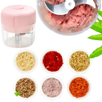 

Mini Electric Food Chopper Portanle USB Meat Grinder Garlic Cutter Vegetable Shredder Dicer Diy Fruit Juice Kitchen Tool 250ml
