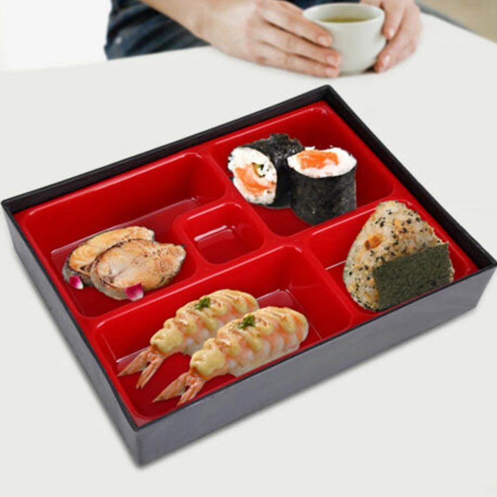 Bento Суши ABS Пикник портативный фрукты легко чистить Ланч-бокс контейнер для хранения еды японский стиль офис мульти отсек
