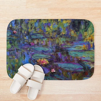 

Monet Water Lilies Bath Mat Doormat Welcome Home Rectangle Anti-slip Carpet Rug Bedroom Entrance Floor Mats