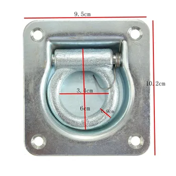 

Hot 1 Pcs Silver Embedd Trailer Truck Pull-tab Fit Load Cargo Lashing Ring Tie Down Eye Trap