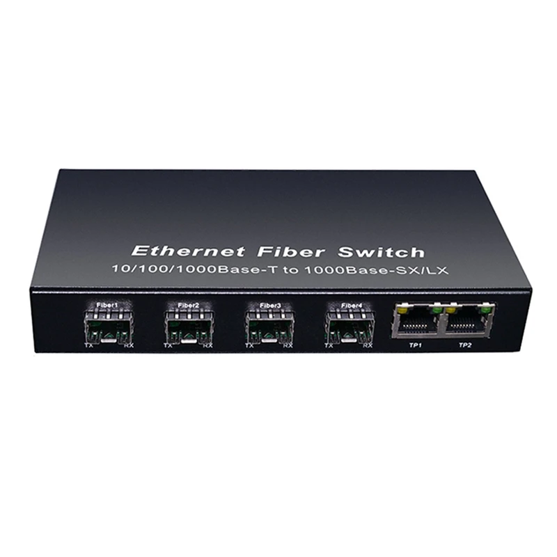 Оптоволоконный коммутатор Gigabit SFP 1000 Мбит/с медиаконвертер 4 порта XSFP 2 RJ45 UTP 4/8G2E