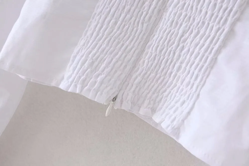 Bazaleas Дворцовая белая блузка женская модная блузка винтажная blusas mujer de moda центральные значки Blusa Feminina Прямая поставка