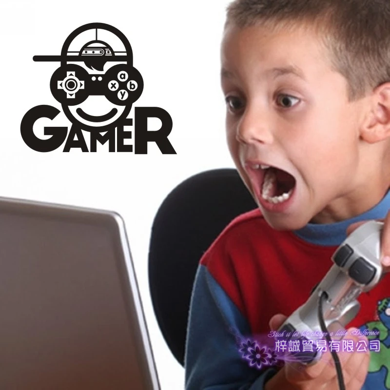 Геймерская наклейка Видео игровой контроллер Стикеры играть плакаты тематики