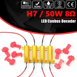 50W 8Ohm LED Lights Load Resistor Adapter Fast Blinking Canbus Bypass  Wiring Harness for Upgrading LED Turn Signal Blinker Light - AliExpress