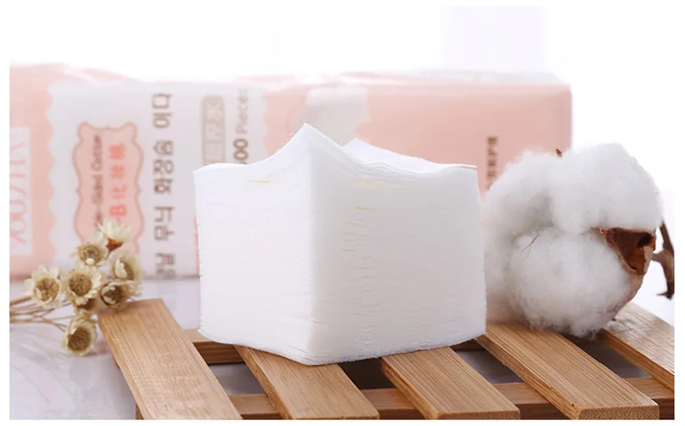 500PCS Korean Facial Organic Cotton Pads Facial Cleaning Nail Polish Remover Cosmetic Tissue Makeup Cotton Skin Care Tools (25)