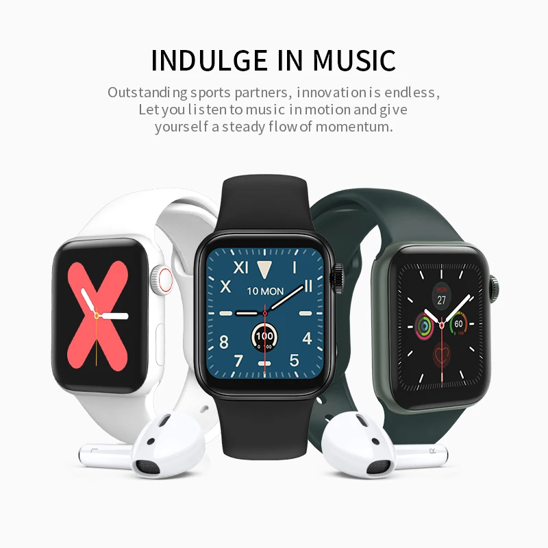 WFDRD Mini Smart Watch W58 Men Woman Heart Rate Monitor Call Message Reminder 1:1 Watch 5 For Apple Android IOS Smart Watches