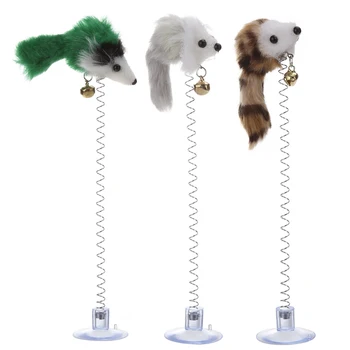 

3Pcs False Mouse Pet Cat Toys Mini Funny Playing Toys For Cats Bottom Sucker Cat Kitten Playing Toys Pet Stand Toy Random Color