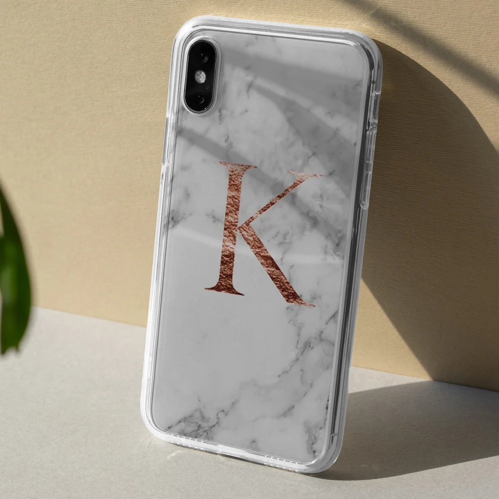 TPU Заказное имя мраморный фон буквы мягкий чехол для телефона из ТПУ для iPhone SE 5S 6 6s 7 8 Plus X XR XS Max чехол для apple 11 Pro Max - Цвет: TPU
