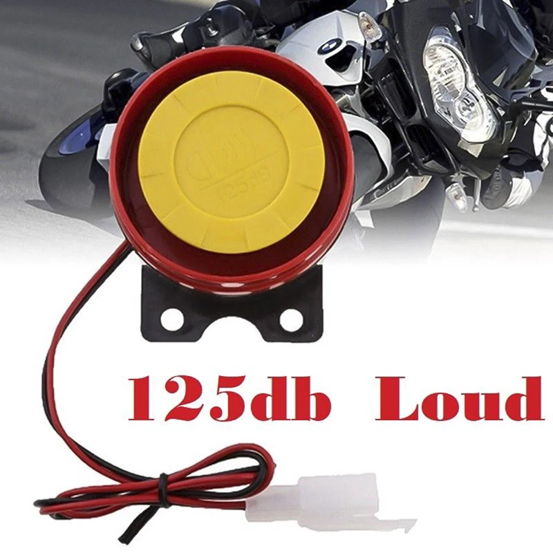 1pc Simple Design Motorcycle Electric Driven Air Raid Siren Alarm Safety Horn Accessories Loud Car Horn 12V Car Truck Horn