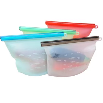 

Reusable Silicone Food Fresh-Keeping Storage Bag,Eco-Friendly Leakproof Refrigeration Safesealed Cooking Bag Vacuum Sealed Bag