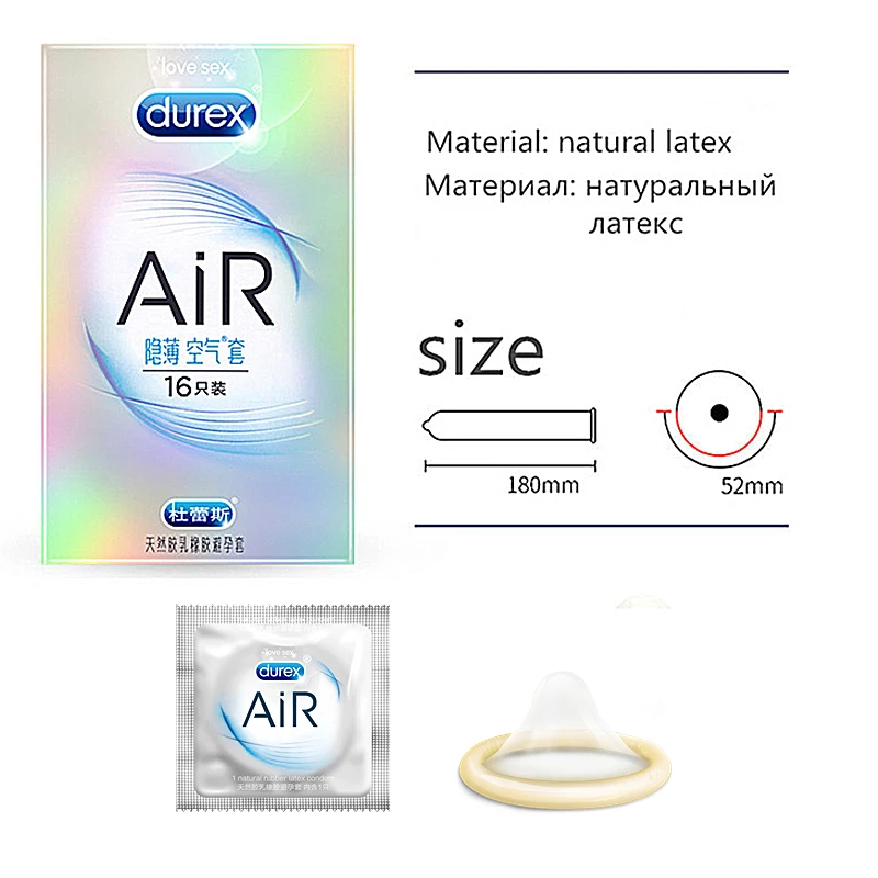 Презервативов Durex Air Невидимый ультра тонкий натуральный латекс дополнительные