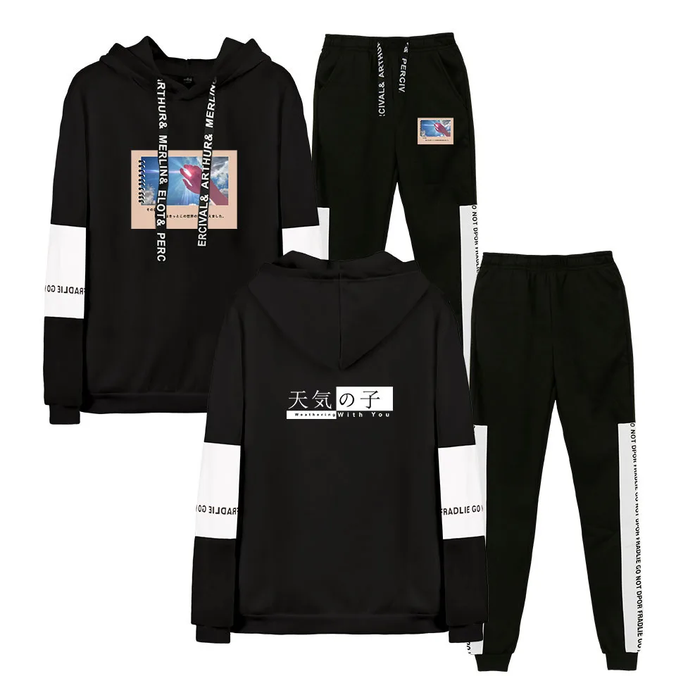 Men Clothing Set Sportswear Son of the weather Autumn New Hoodies  Sporting Sets Men