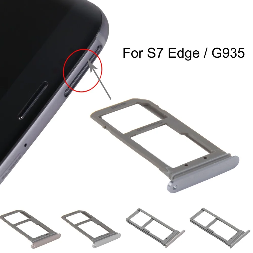 

For Galaxy S7 Edge \ G935 SIM Card Tray Slot Holder and Micro SD Card Tray