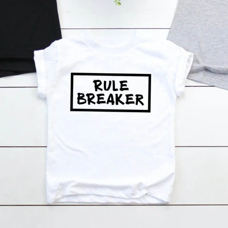 The Rule Maker and The Rule Breaker/одинаковые футболки для Отца и Сына; Семейные комплекты - Цвет: P2345C