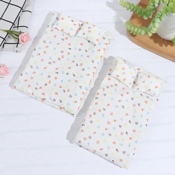 

1: 12 Dollhouse Miniature Bunk Bed Mattress Quilt Pillow Furniture Decoration