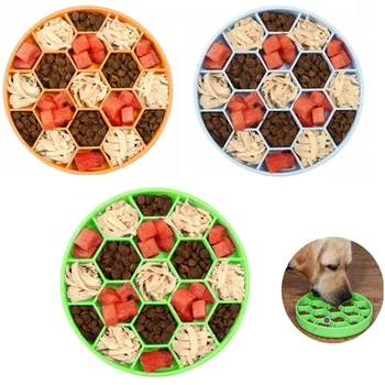 

2020 New Dog Suction Cup Slow Feeders Bowl Silicone Mat Pet Dog Slow Feeder Dispensing Bowl For Large Dogs Slow Food Bowls