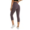 High Waist Calf Length Yoga Pants Women Fitness Capri Pants Yoga Sport Cropped Bottoms 1