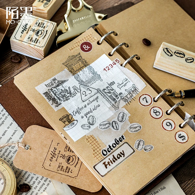 AngelHere Store 1 шт. винтажные деревянные резиновые штампы Кофейни милые DIY Скрапбукинг Канцтовары офисный школьный поставка