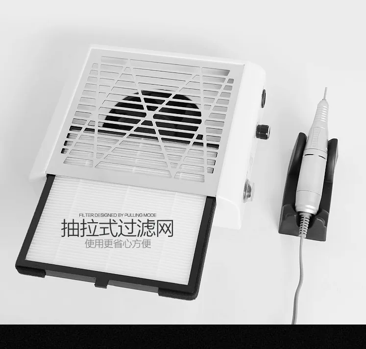 

65W Nail Dust Collector and Nail Polisher Combo Machine Manicure Machine Suction Nail Dust Collector Suction Machine Vacuum