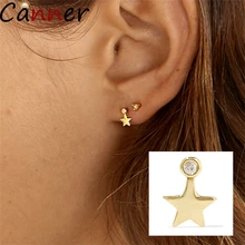 Последняя мода женские 925 серебряная звезда серьги с кристаллами Роскошные универсальные вечерние деловые женские серьги-гвоздики