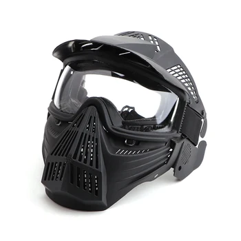 

CS Survival Game BBS Shooting Mask Transparent Lens Full Face Protection Mask CS Field Tactical Protective Mask Suitable ZX00