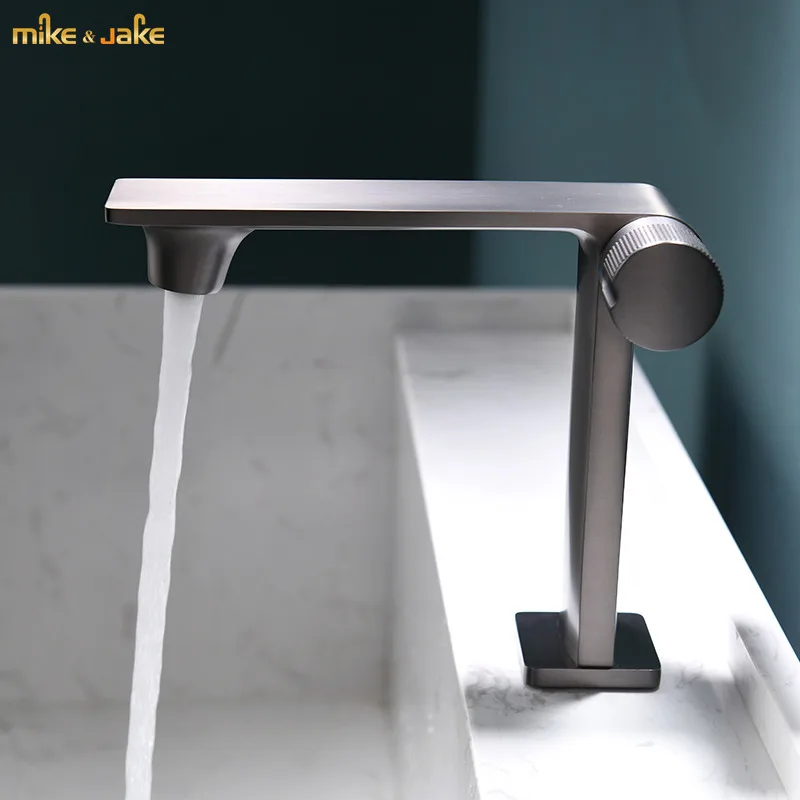 PROD 1005002747622691 Gunmetal basin mixer faucet brass bathroom black
matte gray faucet single handle water tap black sink tap cold hot water
tap
