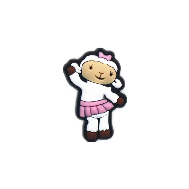 7 шт. в комплекте, ПВХ, обувь, очаровательные, Мультяшные, Doc Mcstuffins, садовая обувь с пряжкой, украшение для Крока, браслет, jibz, детская вечеринка, X-mas, подарки