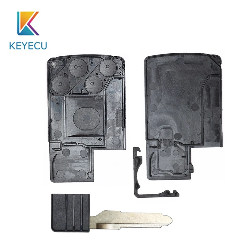 KEYECU 2+ 1 кнопки Замена смарт-карты дистанционного ключа оболочки чехол Fob 3 кнопки для Mazda 5 6 CX-7 CX-9 RX8 Miata с нерезанным лезвием