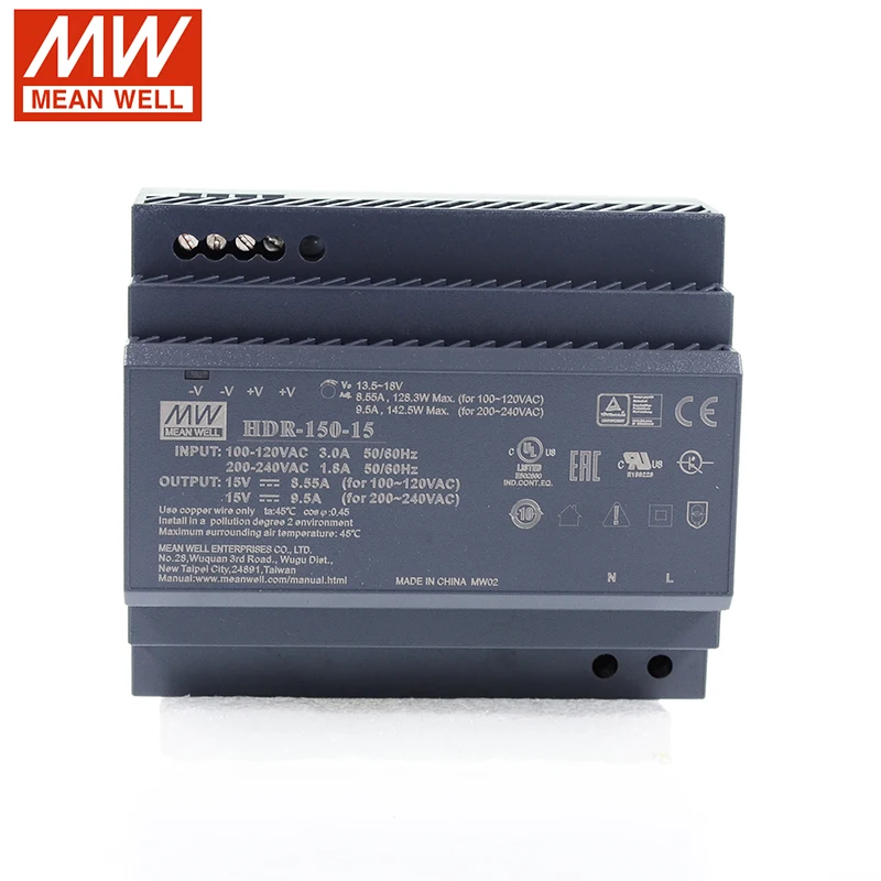 MEAN WELL HDR-150 серия DC12V 15V 24V 48V 150W оригинальная Высокая мощность и эффективность