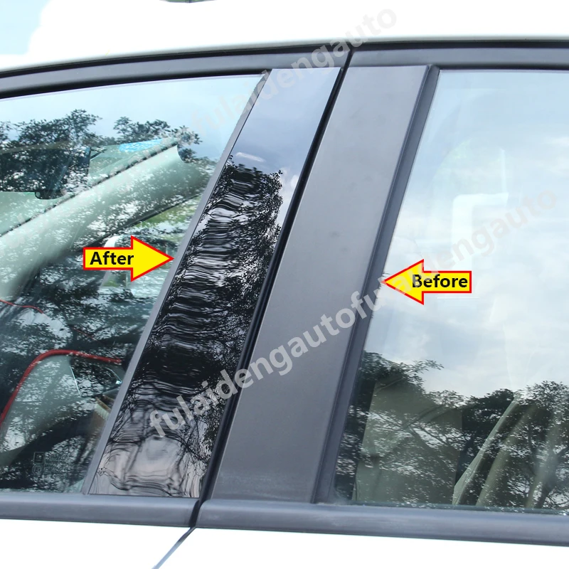 

16pcs For Chevrolet Cruze Sedan 2017-2018 Black Door B,C Pillar Mirror Plate Molding cover trim car styling accessories