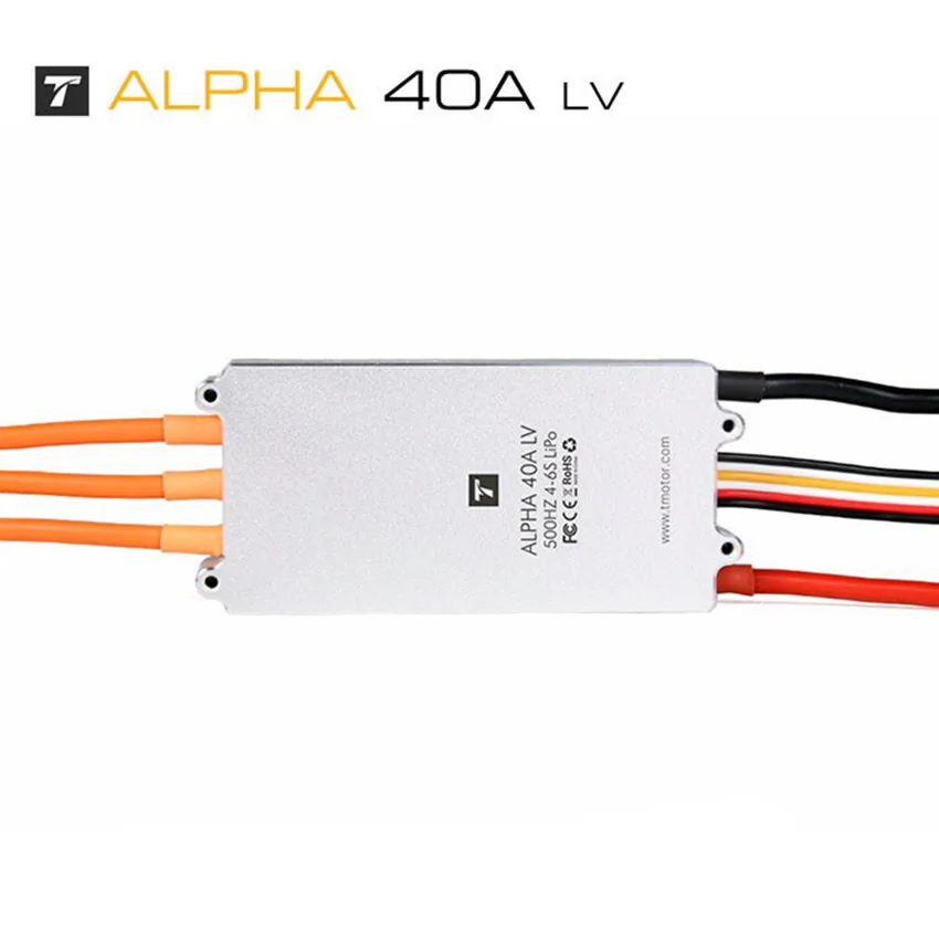 T-Motor multi-axis / multi-rotor motor dedicated governor FOC sine wave 4~6S 40A LV low-voltage version input ESC Alpha