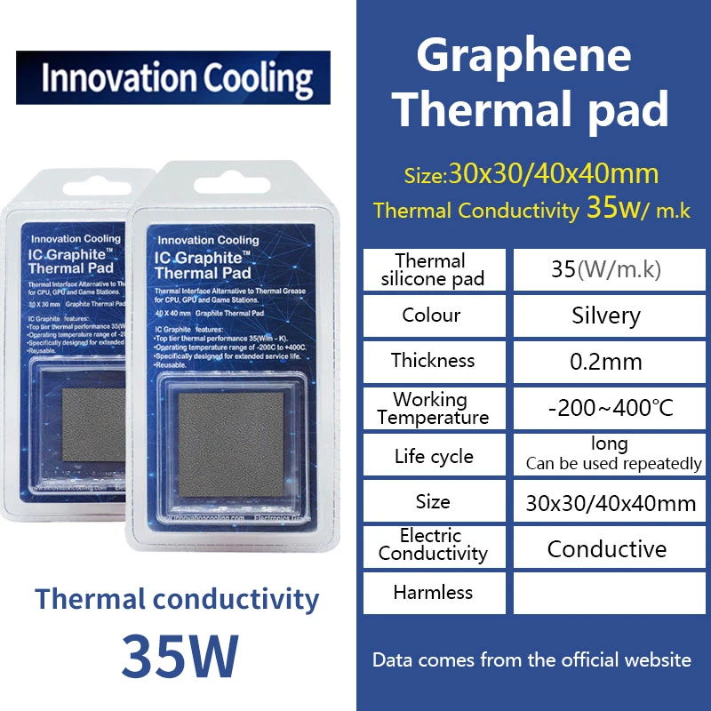Innovation Cooling Ic Graphene Thermal Silicone Pad Thermal