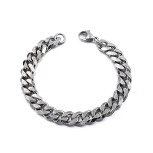 Браслет для мужчин и женщин, панцирная кубинская цепочка, нержавеющая сталь, Мужская s, Женская крутая цепочка, серебряный цвет, 3 мм/5 мм/7 мм/9 мм