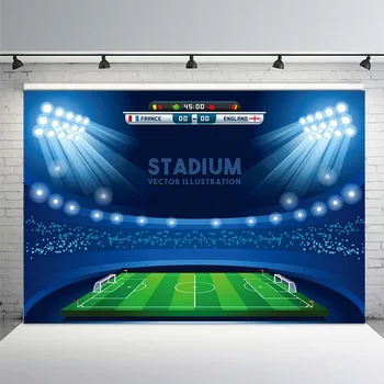 

Soccer Game Scoreboard Studio Photography Backdrop, Million Football Olympic Stadium Photo Background Stage Party Decor Backdrop