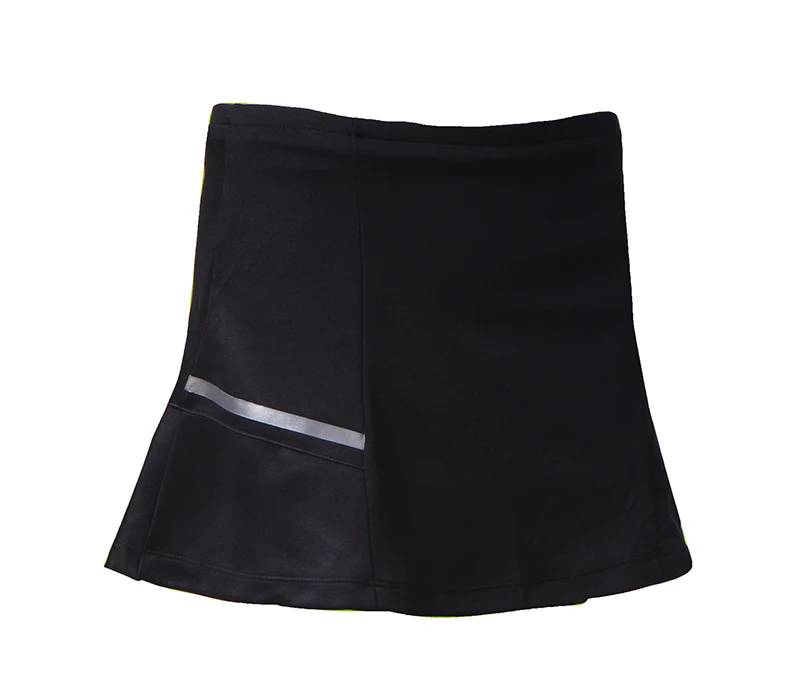 Новые юбки для бадминтона женские, беговые мини-юбка, теннисные юбки W6D - Color: black
