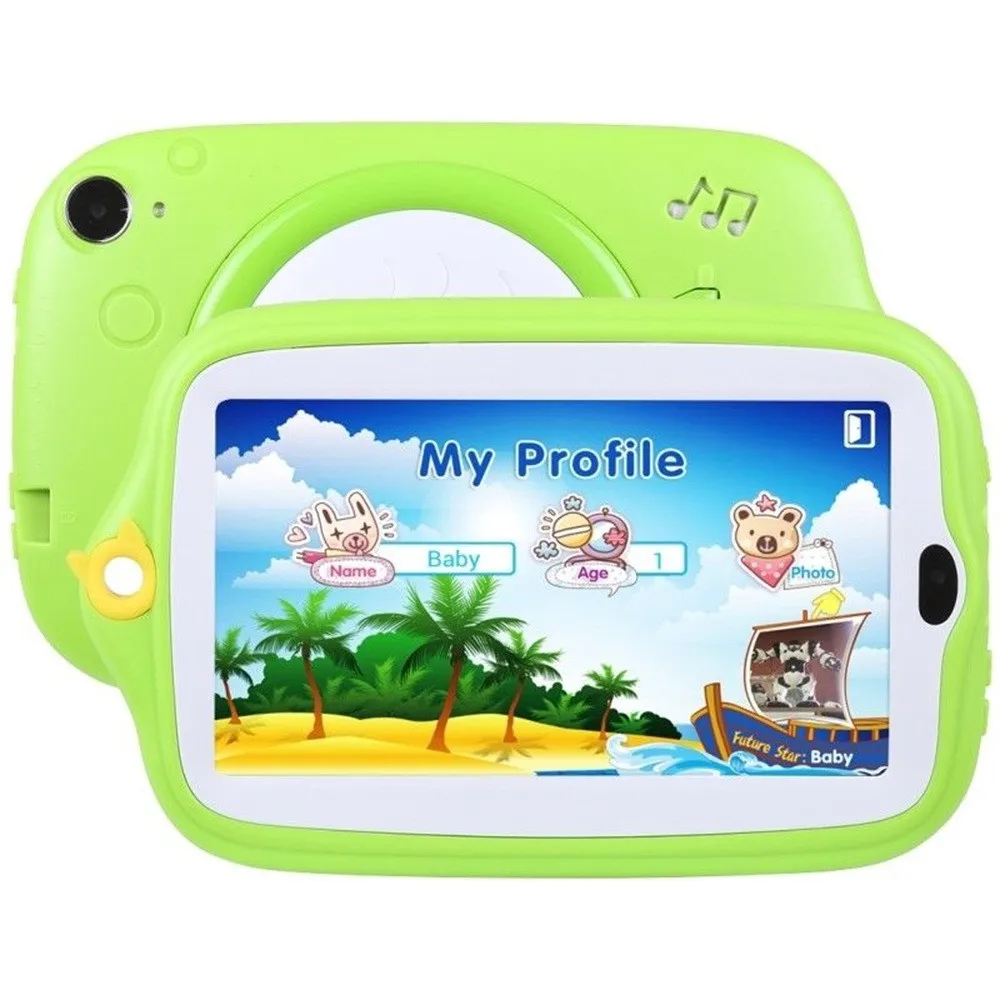 Мода 7 дюймов дети Android 4,4 планшетный ПК 8G четырехъядерный wifi камера детский подарок умный стол MP4 плеер 8,16