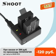 SHOOT Dual Port зарядное устройство с 2 шт 900mAh батарея для Sjcam M10 Sj4000 Sj5000 Sj 5000 экшн-камеры Sj9000 аксессуары SHOOT Dual Port зарядное устройство с 2 шт 900mAh батарея для Sjcam M10 Sj4000 Sj5000 Sj 5000 экшн-камеры Sj9000 аксессуары