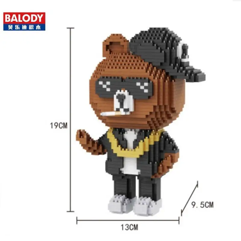 Balody конструктор аниме модель кролика Пластиковая строительная игрушка Большой